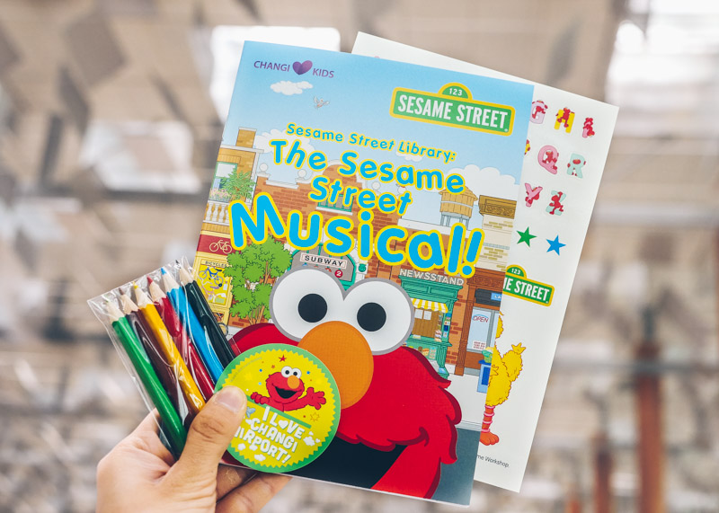 Sesame Street activity pack, comprising the activity book, stickers and colour pencils.